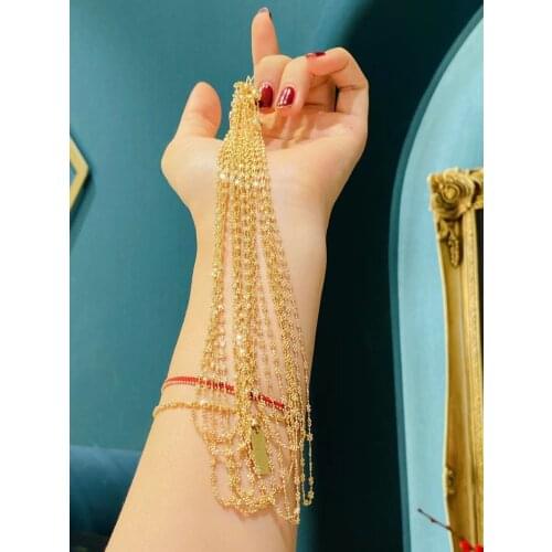 NYMPH 3.0g Real 18K Gold Fine Jewelry Necklace Solid AU750 Adjustable Chain Heart Pendant for Womens Wedding Gift X572