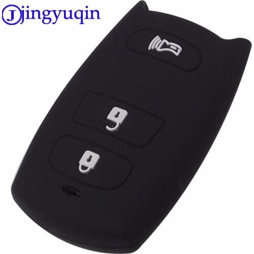 Jingyuqin Remote 3 Buttons Silicone Smart Car Key Cover Case Protected For hyundai Keyless