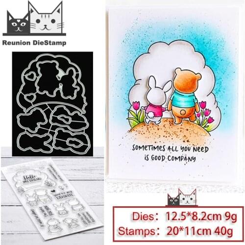 Reunion 2020 Animal Companion Clear Stamps and Metal Cutting Dies DIY Scrapbooking Paper Photo Album Crafts Seal Punch Stencils