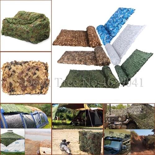 1.8x5 2x7m 2x9m 3x7m 2x10m Hunting Military Camouflage Nets Woodland Army Camo netting Camping Sun ShelterTent Shade sun shelter