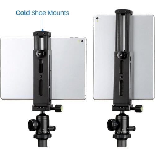 Tablet PC Tripod Stand Aluminum Holder with Quick Release Plate for iPad Mini/4/Pro/Surface Pro 8 DJA99