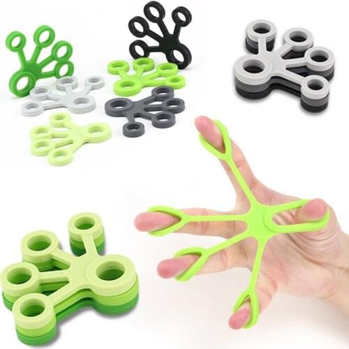 Silicone Finger Hand Grip Ring Gripper Strengthener Exerciser Trainer Resistance Band Fitness Expander Stretcher 3 Levels