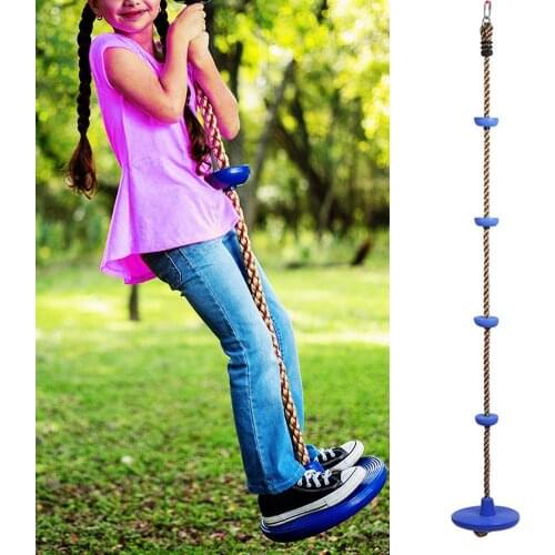 Rock Climbing Rope Holds With Platform Disc Garden Swing Seat Playground Outdoor Fun Sports For Children Toys Hanging Chair Gift
