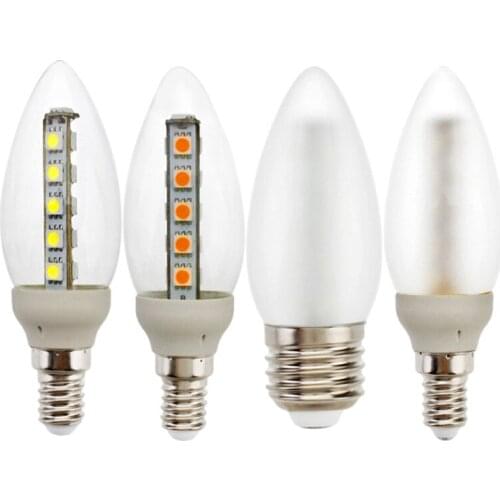 LED Candle Lamp 3W E14, E27 220V LED Bulb Crystal Lamp Pendant Lamp Restaurant Lamp E14 Spotlight For Household Led Lighting