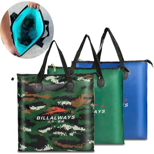 Outdoor Portable Fish Bag Handbag Thickened Waterproof Storage Folding Packaging Fish Bag Fishing Protection Fishing Tackle Bag
