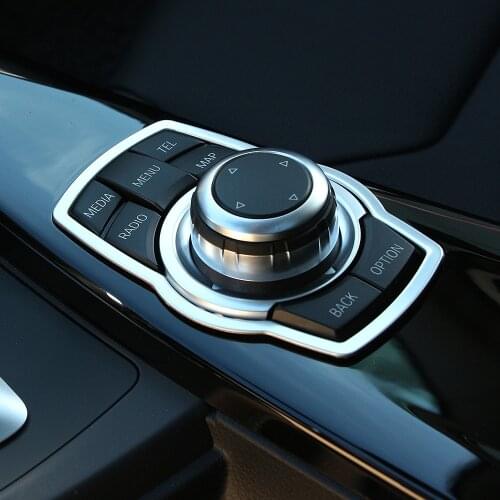 VCiiC Stainless steel Interior refit multimedia buttons Cover Car Accessories For BMW X1 X3 X5 X6 F20 F01 F30 F15 F34 F31