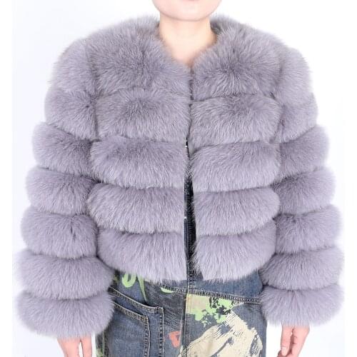 Maomaokong Womens winter coats 2021Fashion new Natural Real Fox Fur Coat Women coat Vest jackets clothes Sleeve removal