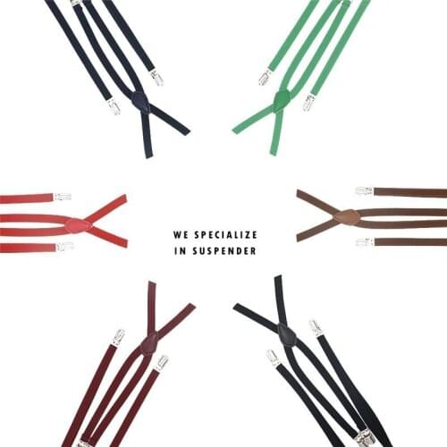 1cm Width X Back Creative Unisex Womens Skinny Suspender Handmade Brace Cutie Creative Slim Thin Body