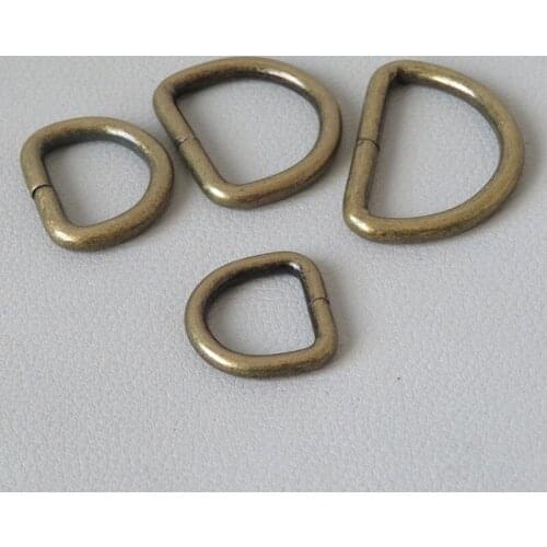 100Sets/Lot Wholesale Metal D Ring Buckle Hardware Strap Belt Loop For Bag Backpack Dog Collar Paracord Clasp DIY Accessories