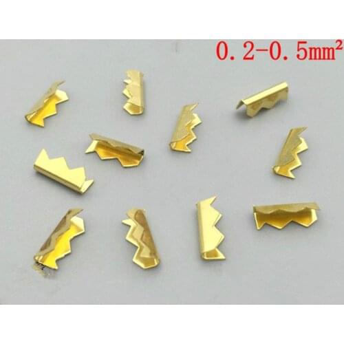 100pcs U-shaped terminal tab cold inserts connectors cold terminals small teeth fascia terminal,0.2-0.5mm2 Line buckle 451-1