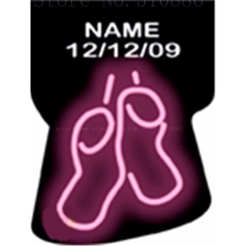 17*14"Custom Message Baby Booties NEON SIGN REAL GLASS BEER BAR PUB LIGHT SIGNS store display Restaurant Shop Advertising Lights