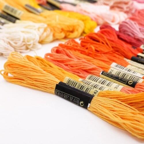 200 skeins of multicolored yarn for cross needle embroidery Crocheting