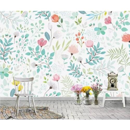CJSIR Custom Photo 3D Wallpaper for Walls 3 D Nordic Hand-painted European Floral TV Background Bedroom Wall Paper Flooring