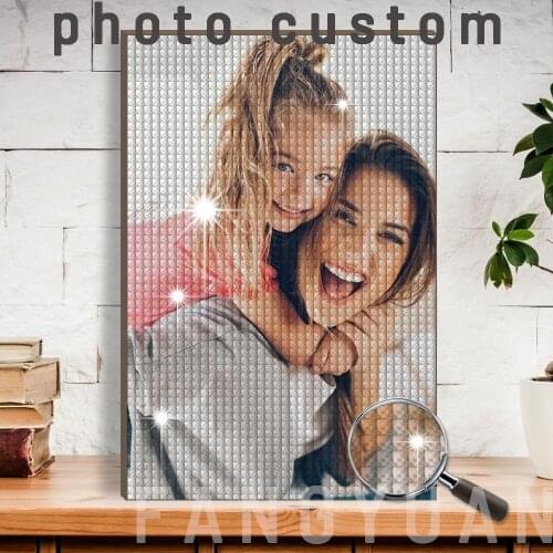 5D Diy Photo Custom Diamond Painting Full Square Round Diamond Embroidery Cross Stitch Wall Art Pictures for Home Decoration