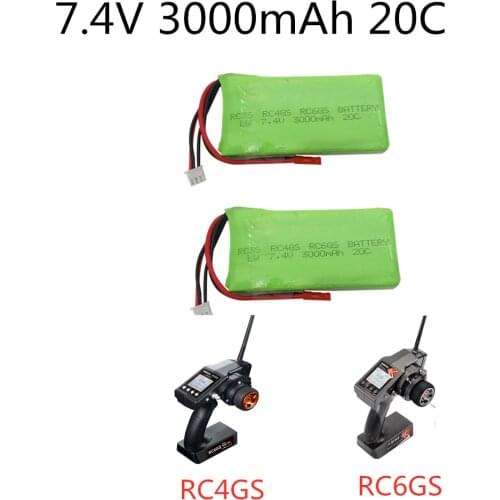 2PCS 2S 7.4V 3000mah 20C Lipo Battery For Radiolink RC3S RC4GS RC6GS Transmitter 2S lipo 3000mAh Battery 7.4V For RC Transmitter