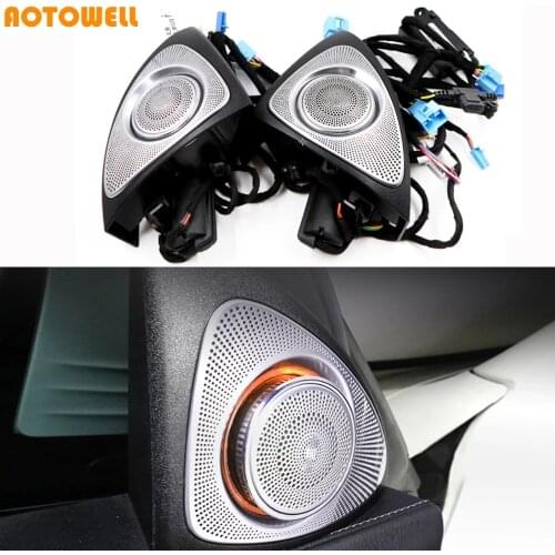 Car 64 Colors Led Ambient Light 3D Rotary Tweeter Speaker for Benz W213 W205 X253 E/C/GLC Calss E200L E300L C180,C200 C250 C300