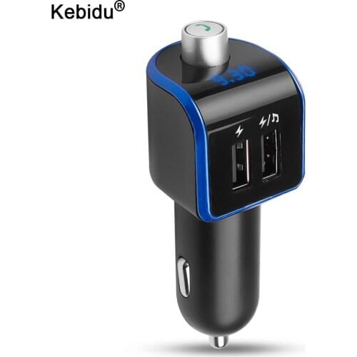 3.1A Dual USB Charger Bluetooth 5.0 Handsfree Car Kit FM Radio Modulator USB AUX TF Card Music Transmitter Digital Voltage Meter