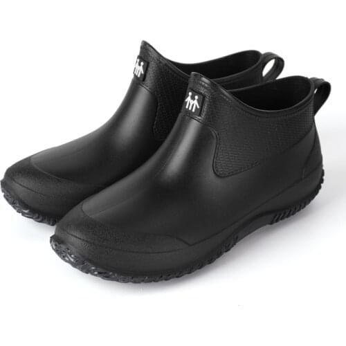 Rain Boots Mens Rubber Boots Man Water-proof Anti-skid Colorful Unisex Ankle Boots Lightweight Water Boots High Endd2