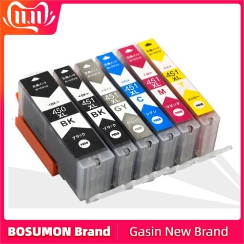 6PCS PGI 450 CLI 451 ink cartridge PGI-450 CLI-451 PGI450 For CANON PIXMA MG5440 MG5540 MG6440 Ip7240 MX924 IX6540 IX6840