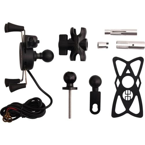 For SUZUKI GSX1300R HAYABUSA 08-20 GSXR 1000 05-08 GSX-R 600/750 01-05 Phone Holder Motorcycle GPS Navigation Bracket USB Charg