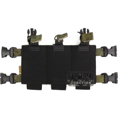 Emerson High Speed LVP Placard Pouch Panel For Chest Rig Plate Carrier Tactical Elastic Triple 5.56 Magazine Pouch MCTP