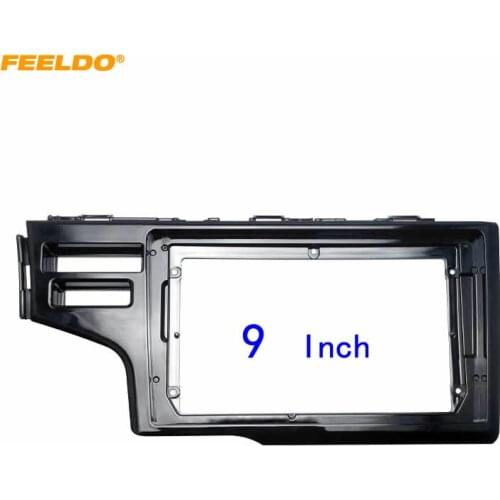 FEELDO Car Audio 9 Inch Big Screen Fascia Frame Adapter For Honda Fit 2Din Dash Fitting Panel Frame Kit #HQ6613