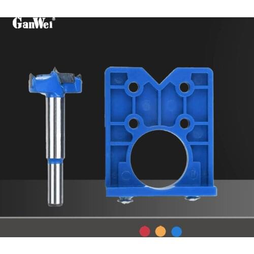GanWei 35mm Hinge Hole Drilling Guide Locator Hinge Hole Drilling Guide Wood Furniture Door Cabinets Hinge Installation Tool