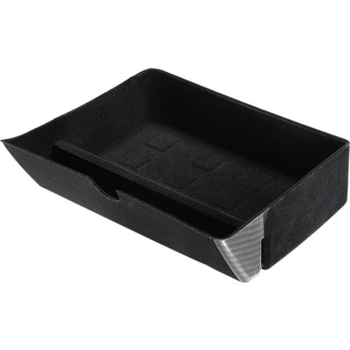 Carbon Car Style For Tesla Model X Model S 2012 -2019 Center Console Storage Box Drawer Tray Car Accessories