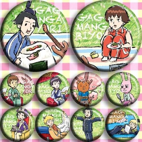 2021 Japan Anime Good Day for Gag Manga Biyori NT Cosplay Badge Cartoon Garniture Bedges For Backpack Bags Brooch Pin Xmas Gift