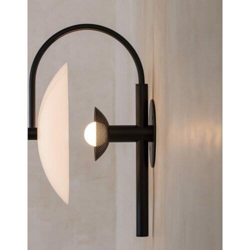 Nordic Hardware Creative Glass Wall Lamp Post Modern Minimalist Aisle Background Wall Lamp Bedroom Bedside Light E27 AC110V 220V