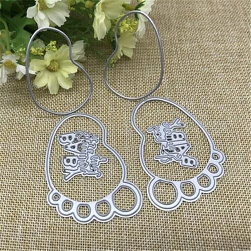 Baby Foot Metal Cutting Dies for Scrapbooking Album Paper DIY Card Decoration Embossing New Dies Cut