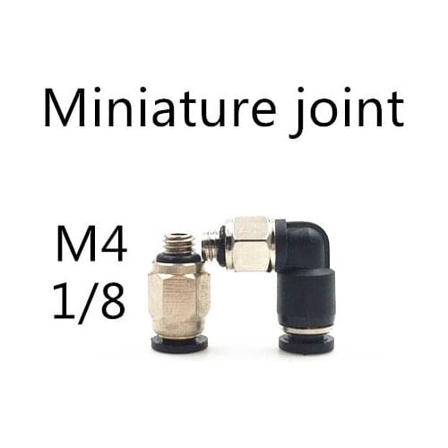 Miniature Pneumatic Trachea Quick Plug Connector Threaded Straight-through Connector Pc Pc3/4/6mm-m4,1/8 Pneumatic Element