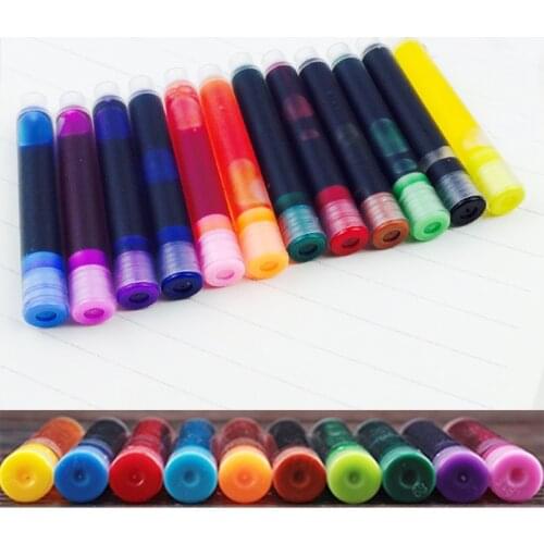 10 Colors Ink Sac Ink Cartridge Set Disposable Ink Refills for Fountain Pen Colored Writing Office School Supply Cute Stationery