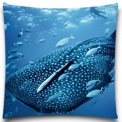 Blue Sea animal Series Cushion Cover Cotton polyester Decorative Square goldfish Home Bed Supplies Gift 5 size 9 style