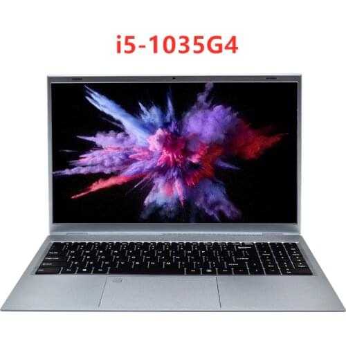 15.6 Inch 10th Gen Intel Core i5-1035G4 Laptop 16GB RAM 512GB SSD Windows 10 Backlit Keyboad Type-C Fingerprint Unlock Computer