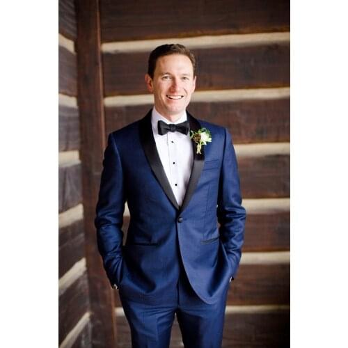 Latest Coat Pant Designs Navy Blue Wedding Suits For Men Jacket Slim Fit Skinny 2 Piece Groom Tuxedo Custom Blazer Masculino