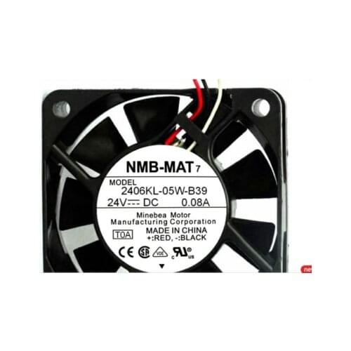 NEW NMB-MAT Minebea 2406KL-05W-B39 6015 6CM 24V cooling fan