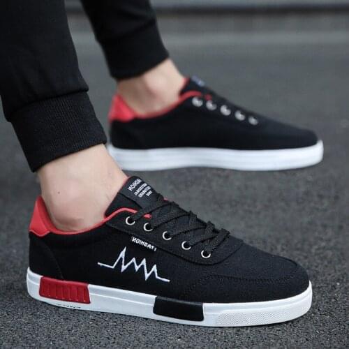Spring new trend mens shoes all-match sports casual canvas shoes mens cloth shoes student board shoes trendy shoes size 39-44