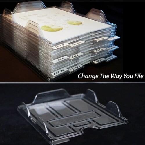 New File Storage Box Document Rack Organizer Tray Stackable for Magazine Paper Office DOM668