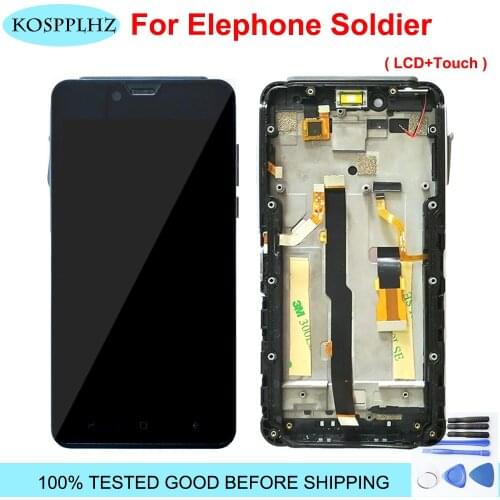KOSPPLHZ Original For Elephone Soldier LCD Display With Touch Screen Digitizer Assembly 5.5" Tested Well With Frame + Tools