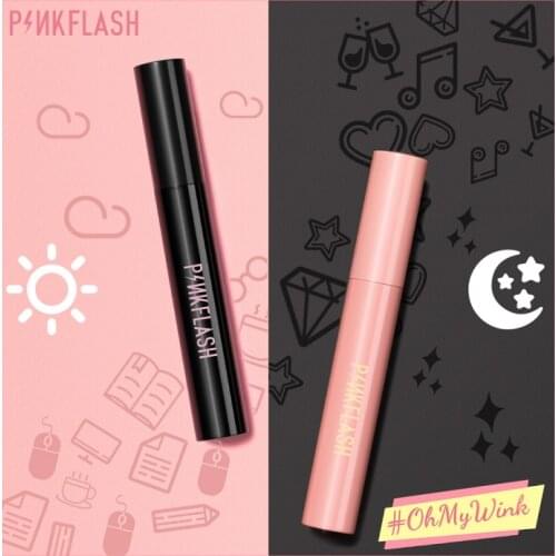 PINKFLASH Mascara Day & Night Lengthening Volume Eyelash Primer Mascara Fiber-filled Micro-curl Natural Lengthening TSLM1