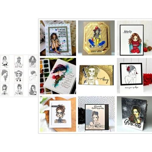 Popular Female Series Stylish Elegant Attractive Girls Women Transparent Clear Stamps for DIY Scrapbooking Cards Crafts 2019 New