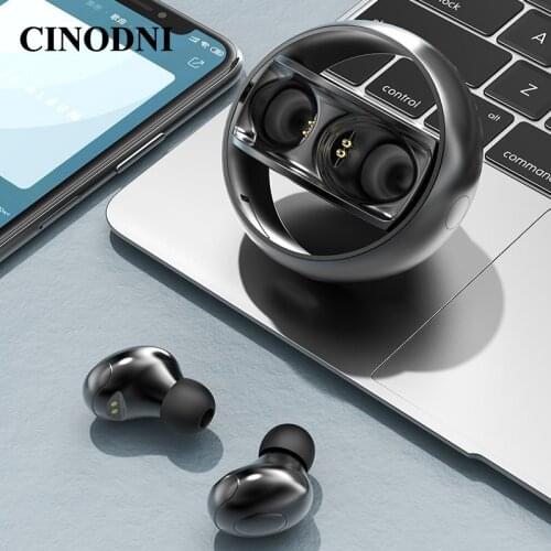 Rotate Earphone Cover TWS Bluetooth 5.0 Earphones Wireless Headphone 9D Stereo Sports Waterproof Earbuds Headsets H8