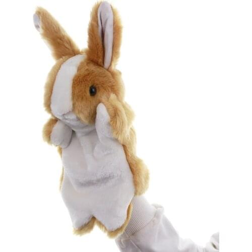 PP Cotton Bunny Hand Puppets Cute Rabbit Plush Toys Animal Doll Telling Story Baby Boys Girls Kid Gift Accompany Doll Xmas Gift
