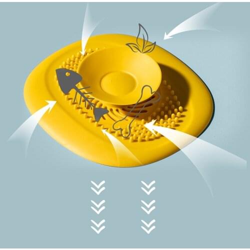 Sink Drain Strainer Hair Catchers Rubber Shower Bathtub Floor Filter Water Stopper Silicone Bathroom Kitchen Deodorant Plug