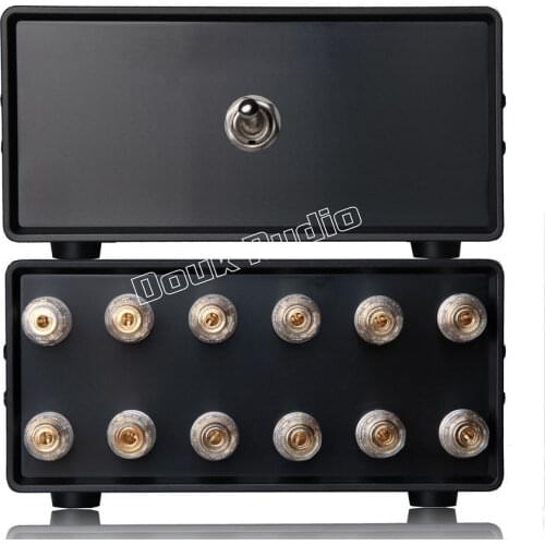 Douk Audio 2(1)-IN-1(2)-OUT Amplifier / Speaker Audio Splitter / Switcher Passive Selector Free Shipping
