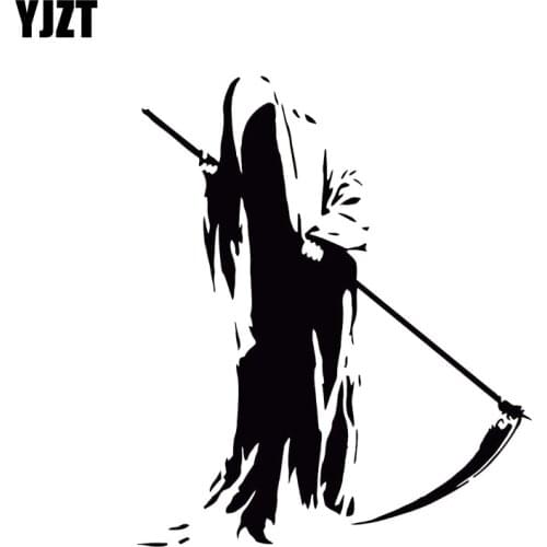 YJZT 12.3*14.5CM Don't Blame Mystery Death Is Near Car Sticker Silhoutte Decal Black/Silver Covering The Body C20-1504