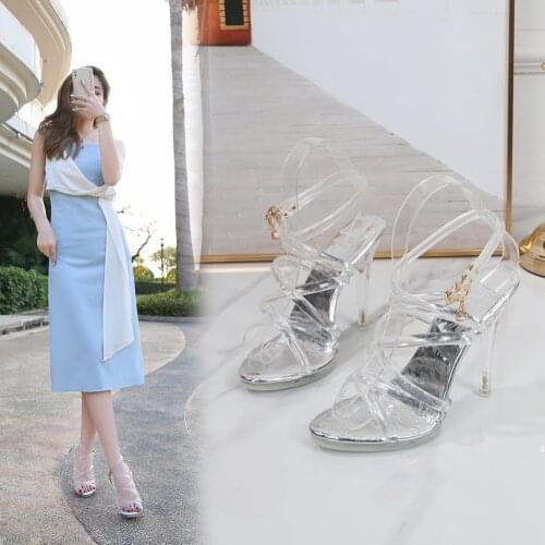 4 Inches Gothic Pole Dance Shoes High Stripper Heels Women Sandals Nightclub Models Show Party Full Dress Sexy Fetish Elegant