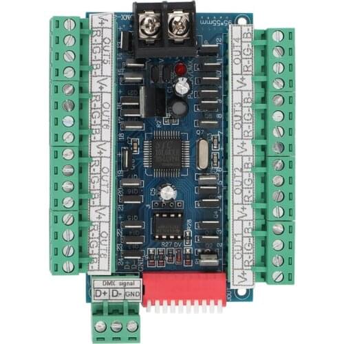 24 Channel 3A 8 Group Easy DMX512 Decoder Light Bar Module RGBW LED Controller DC12-24V WS-DMX-24CH-BAN