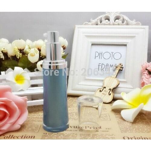 30ml blue slim waist acrylic press pump bottle,cosmetic container,press pump bottle ,Cosmetic bottle Cosmetic Packaging